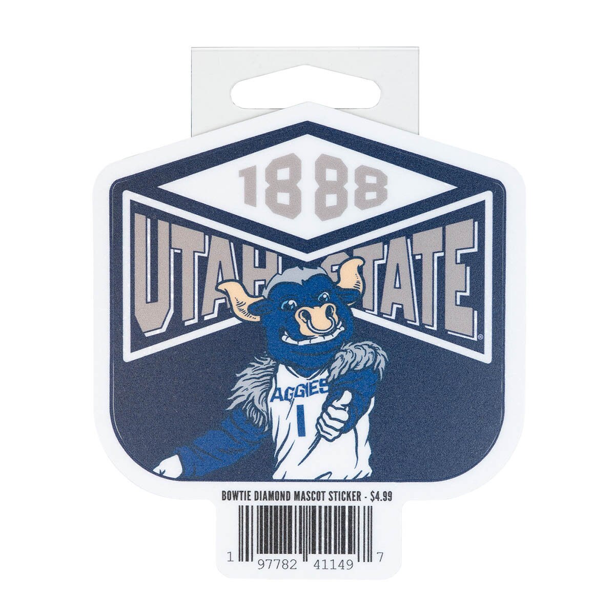 Big Blue 1888 Diamond Sticker - 4 In.